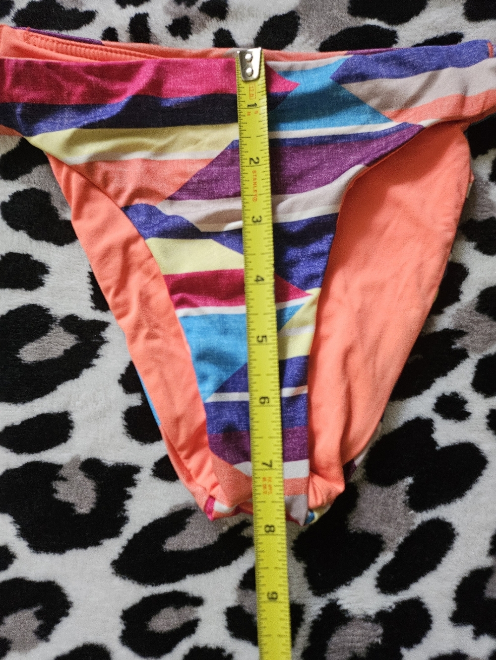 Y2K Roxy Colorful Vintage Triangle Bikini 2 pc 2000s Women's size Small Swim - Picture 8 of 10